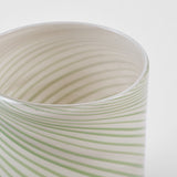 Large Spiral Glass Planter Green