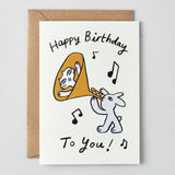 Happy Birthday Cat Trumpet