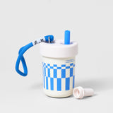 Chako Lab BoBo Insulated Cup White/Blue Check