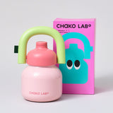 Chako Lab LinLin Insulated Water Bottle Pale Pink/Green