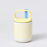 Chako Lab Bao Bao Insulated Cup White/Yellow Stripe