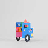 Truck Fold Out Card