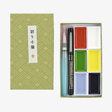 KURETAKE Gansai Tambi Japanese Watercolour Set 6 Colours