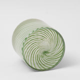 Large Spiral Glass Planter Green