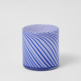 Medium Spiral Glass Planter Blue