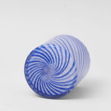 Medium Spiral Glass Planter Blue