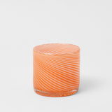 Small Spiral Glass Planter Orange