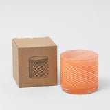 Small Spiral Glass Planter Orange