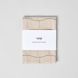 Wave Grid Natural Cotton Tea Towel