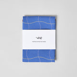 Wave Grid Blue Cotton Tea Towel