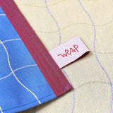 Wave Grid Blue Cotton Tea Towel