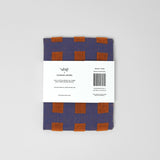 Squares Burgundy/Blue Cotton Tea Towel