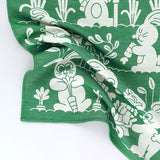 Garden Rabbits Cotton Tea Towel