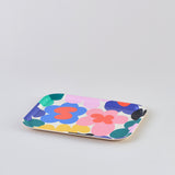 Floral Burst Small Rectangle Serving Tray