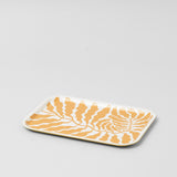 Leaves Yellow Small Rectangle Serving Tray