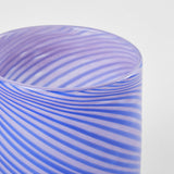 Medium Spiral Glass Planter Blue