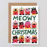 Meowy Christmas Embossed Card