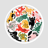 Cats Round Art Serving Tray