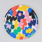 Floral Burst Round Serving Tray