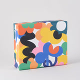 Abstract floral mutlcoloured Micke Lindebergh wrapping paper wrapped present