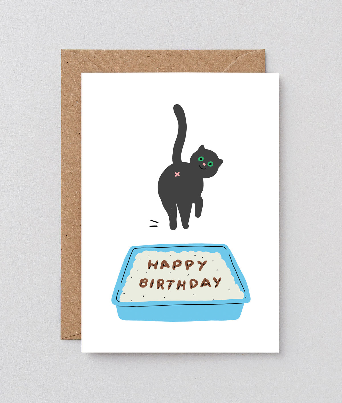 a cat themed birthday card