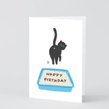 a cat themed birthday card