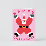 Christmas Santa Embossed Card