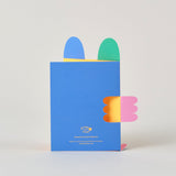 the blue reverse of the yellow fold our die cut bear birthday card