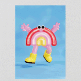 Rainbow Sticker Card
