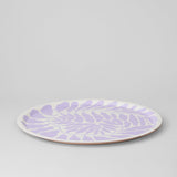 Leaves Lilac Round Serving Tray