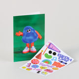 Fuzzy Sticker Card