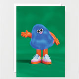 Fuzzy Sticker Card