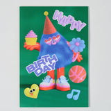 Fuzzy Sticker Card