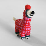 Jayla, Dog in Red Onesie Felt Hanging Decoration