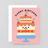 Happy Birthday Cake & Cherries