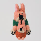 Dog and Pup Felt Hanging Decoration