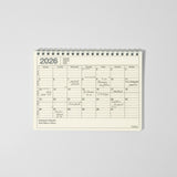 2026 Notebook Desk Calendar Ivory