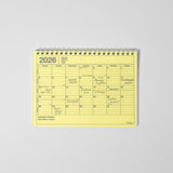 2026 Notebook Desk Calendar Yellow