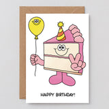 Happy Birthday Cake Slice & Balloon