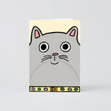 Cat Big Mouth Fold Out Mouth Kids Birthday Card
