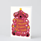 Merry Christmas and Happy New Year Dog Christmas Card
