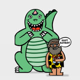 Dinosaur With Mini Card