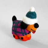 Toots, Dog in a Hat Felt Hanging Decoration