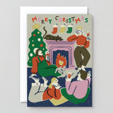 Merry Christmas Drinks and Friends Christmas Card