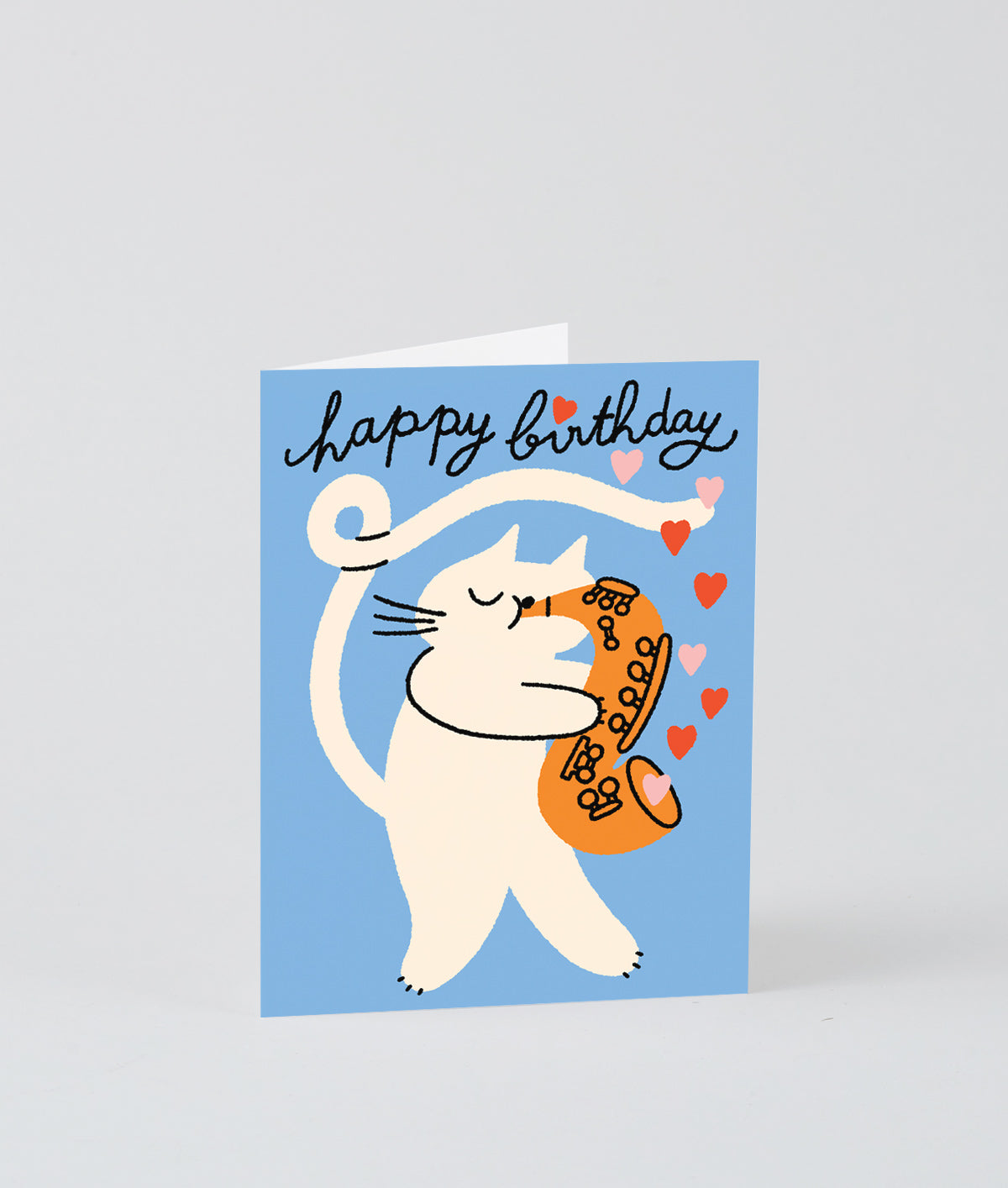 Happy Birthday Cat & Saxophone