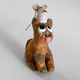 Clint, Cat With Mouse Felt Hanging Decoration