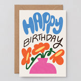 Happy Birthday Flowers In Vase