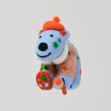Jackson, the Artist Dog Felt Hanging Decoration