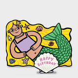 Mermaid With Mini Card