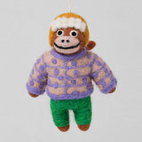 Monkey Felt Hanging Decoration